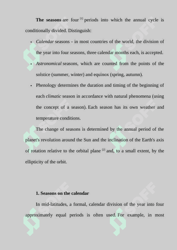 Nature and four seasons of the year 4
