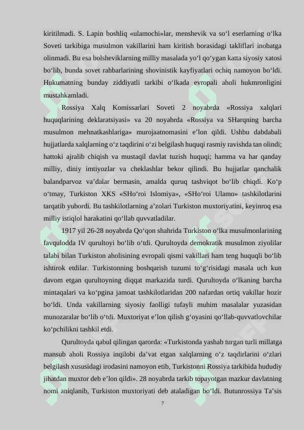 1917-YILGI FEVRAL INQILOBINING TURKISTON MINTAQASIGA TA'SIRI 7
