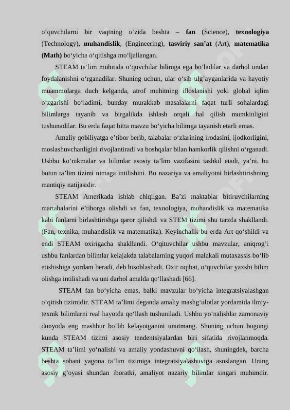 DUNYO TA’LIM TIZIMIDA STEAM KONSEPSIYASI 3