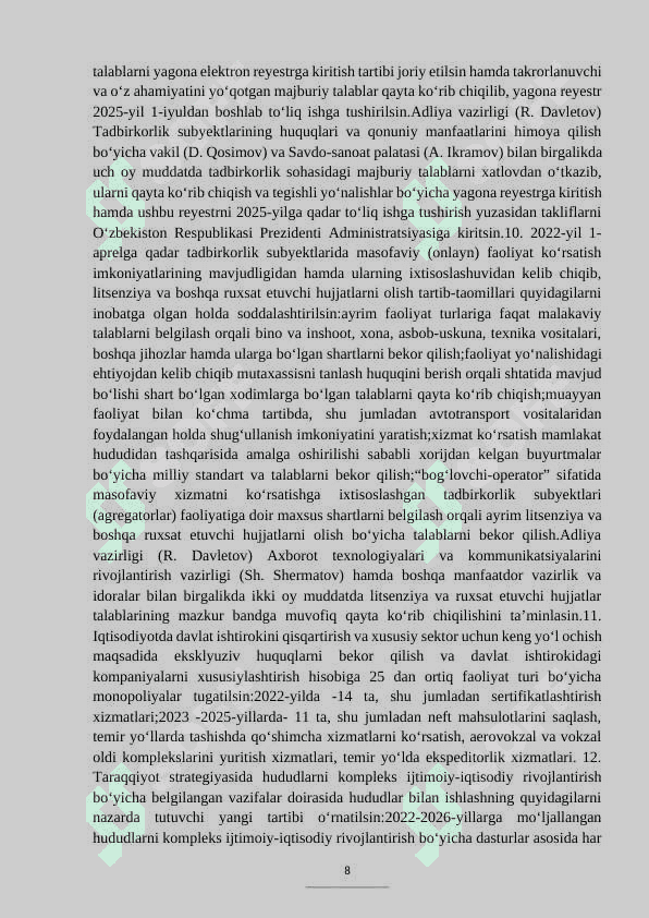 2022-2026  MO’LJALLANGAN  YANGI  TARAQQIYOT  STRATEGIYASI 8