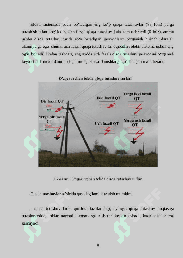 1 KV GACHA BO’LGAN ELEKTR QURILMALARIDA QISQA TUTASHUVNI HISOBLASH USULLAR 7