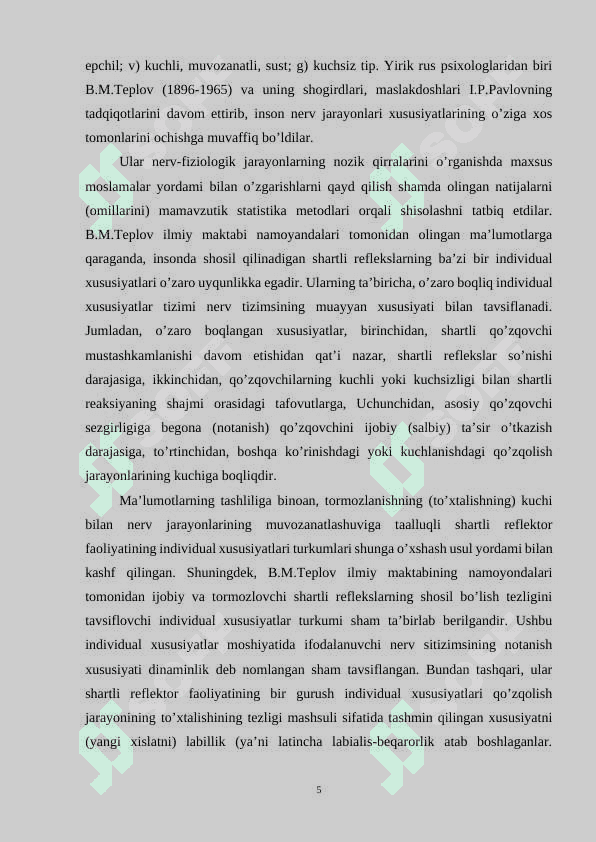 Temperament  va qobilyatning o’zaro bog’liqligi 5