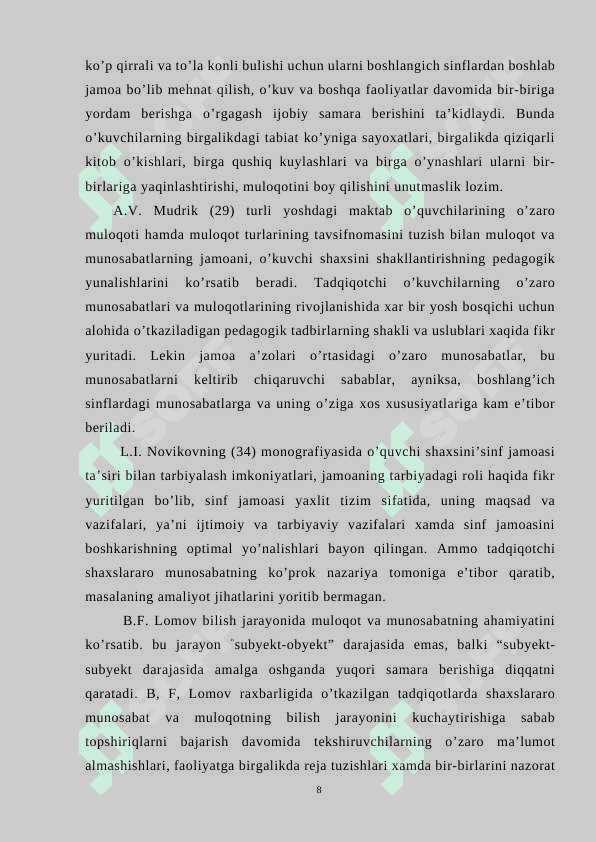 Muloqotning rivojlanishida ijtimoiy muhitning roli 8