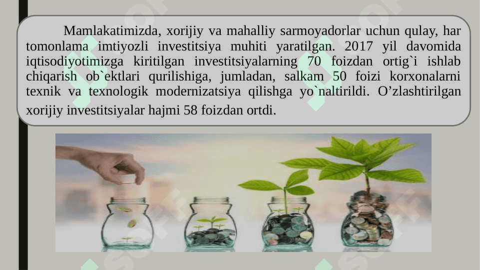 Xorijiy investitsiyalarni tartibga solish (O'zbekiston) 4