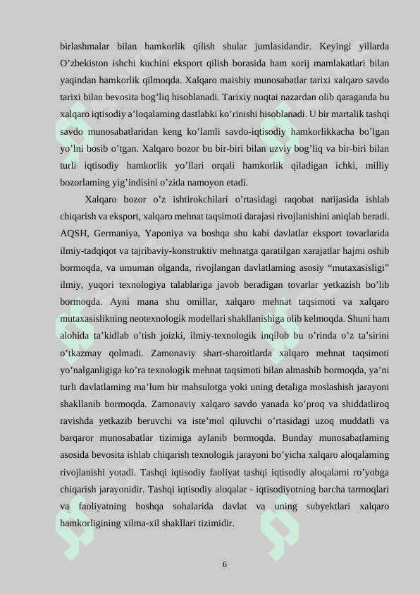 Davlatning tashqi iqtisodiy siyosati 6