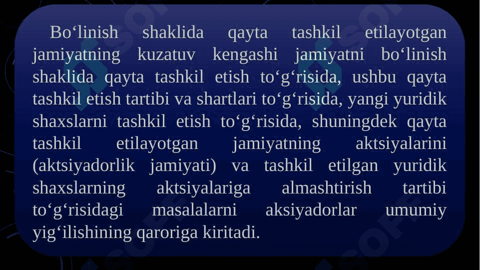 Aksiyadorlik jamiyatlarini qayta tashkil etish va tugatish 5