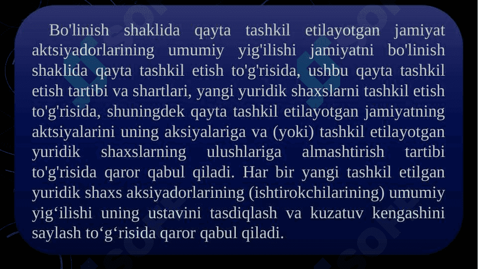 Aksiyadorlik jamiyatlarini qayta tashkil etish va tugatish 6