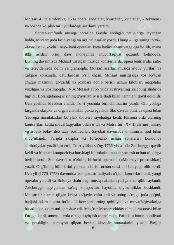 Motsart opera va simfoniya ijodi 6