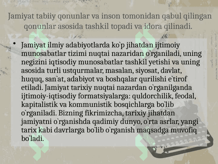 Davlat va huquqning vujudga kelishi. 5