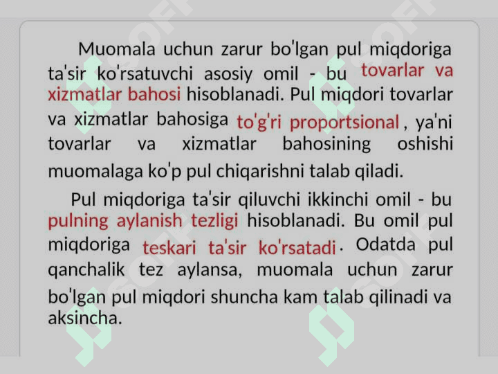 Pul muomilasi va pul massasi 5