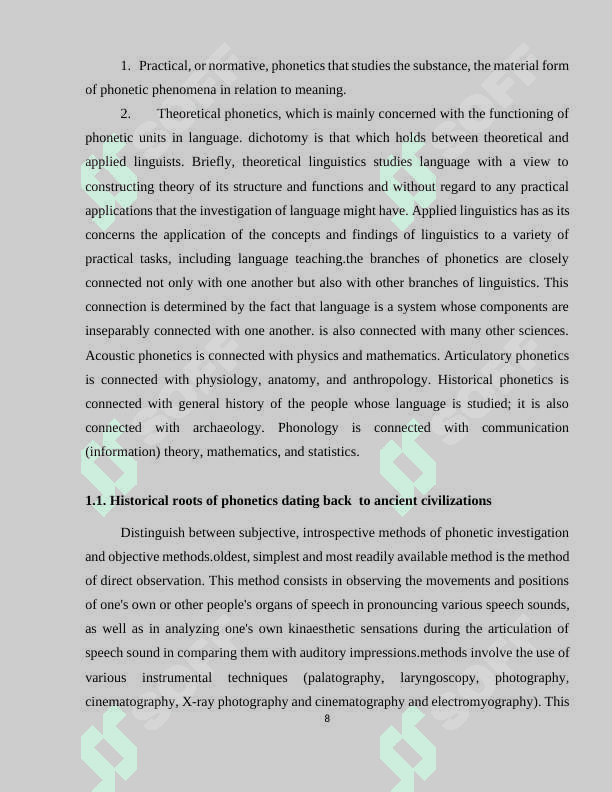 THEORETICAL PHONETICS  OF MODERN ENGLISH 8