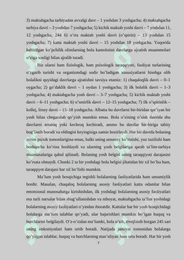 Maktabgacha yosh davrida psixik rivojlanish xususiyatlari 7