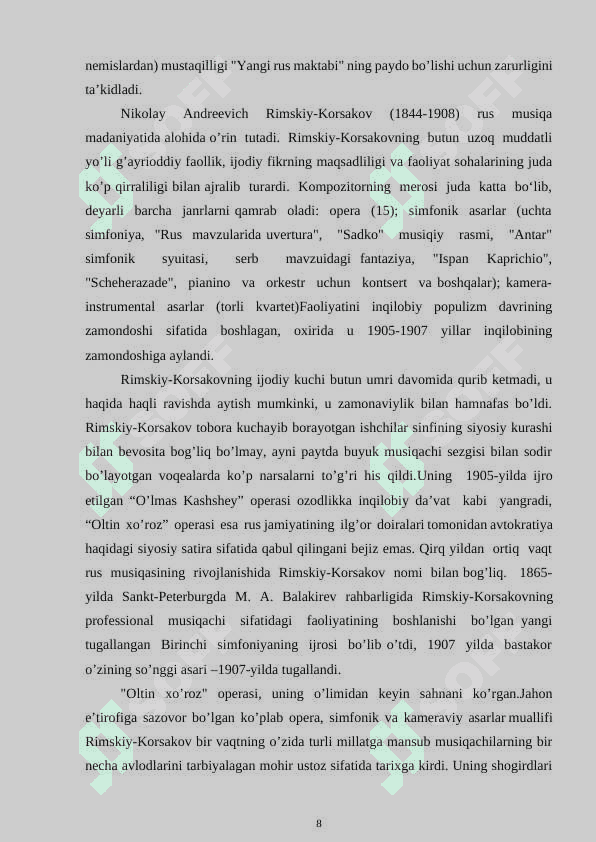 N.A.RIMSKIY-KORSAKOV IJODI 8