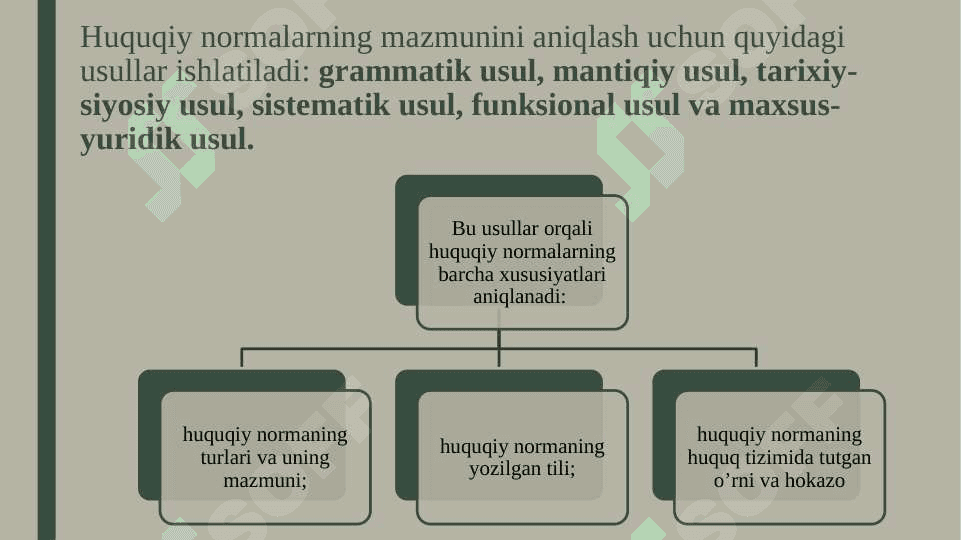 Huquq normalarini sharhlash usullari 8