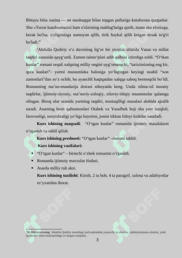 “O‘TGAN KUNLAR” ROMANIDA IJTIMOIY MASALALAR 3