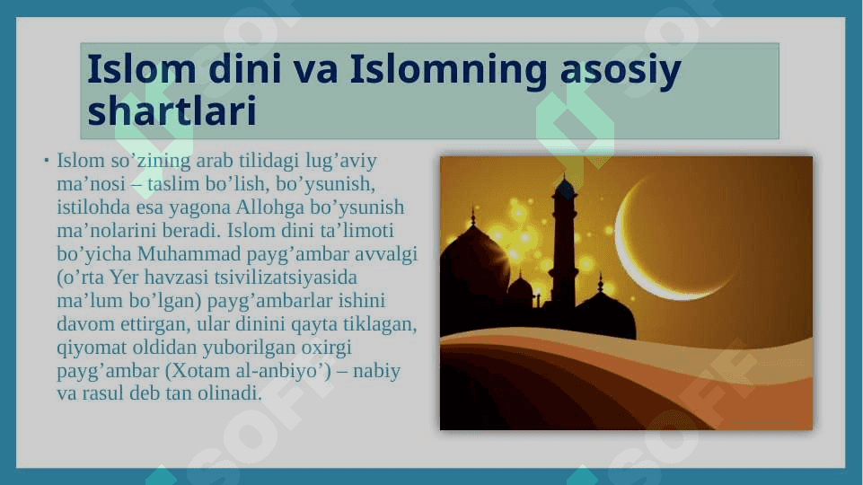 Islom dinidagi bayram va marosimlar. 3