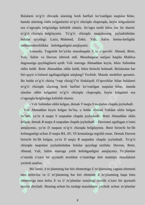 Boshlang’ich sinf matematika darslarida mantiq elementlari 8