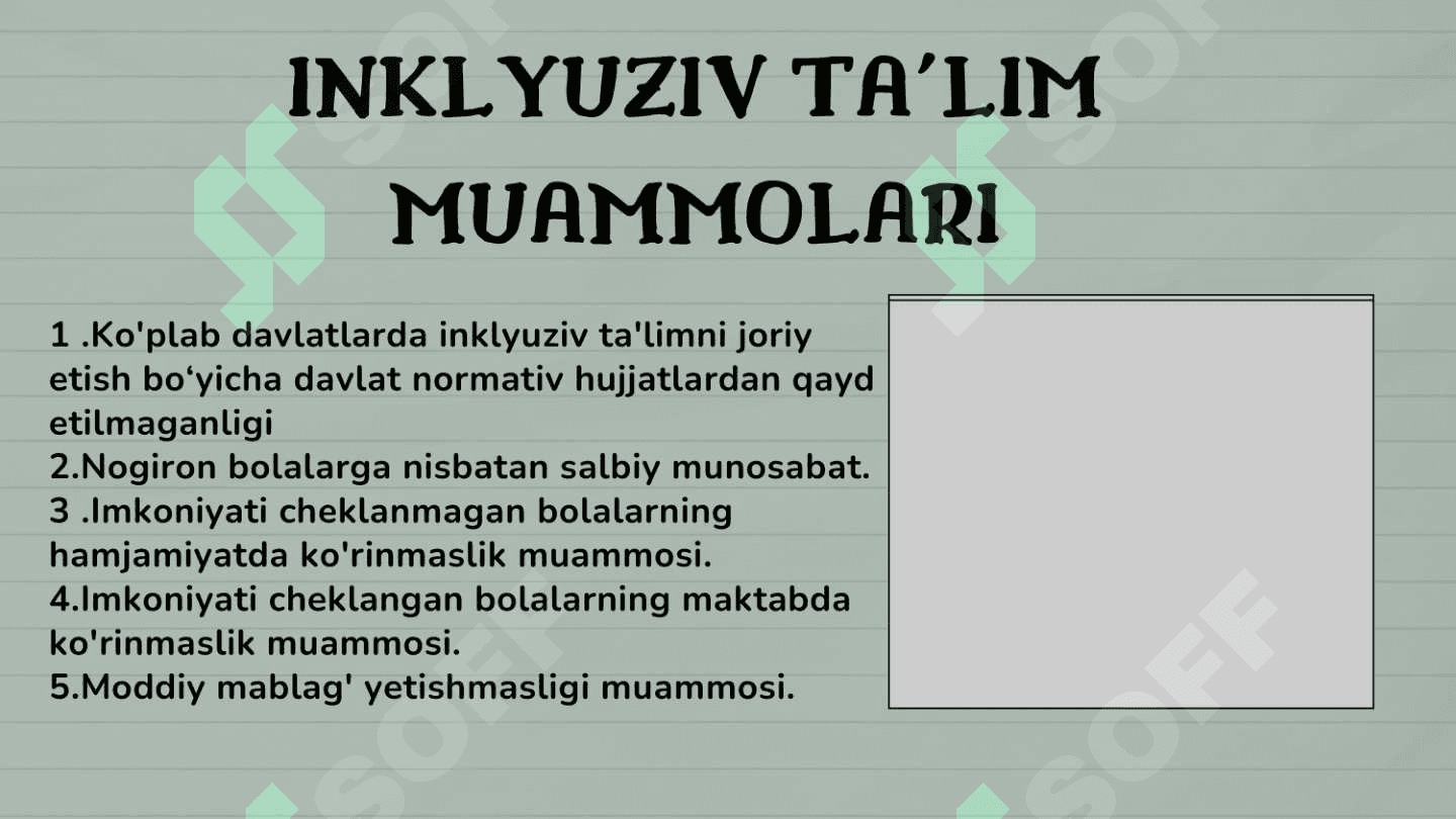 Turli yo'nalishdagi ilmiy tadqiqotlarda inklyuziv ta'lim muammolari 4
