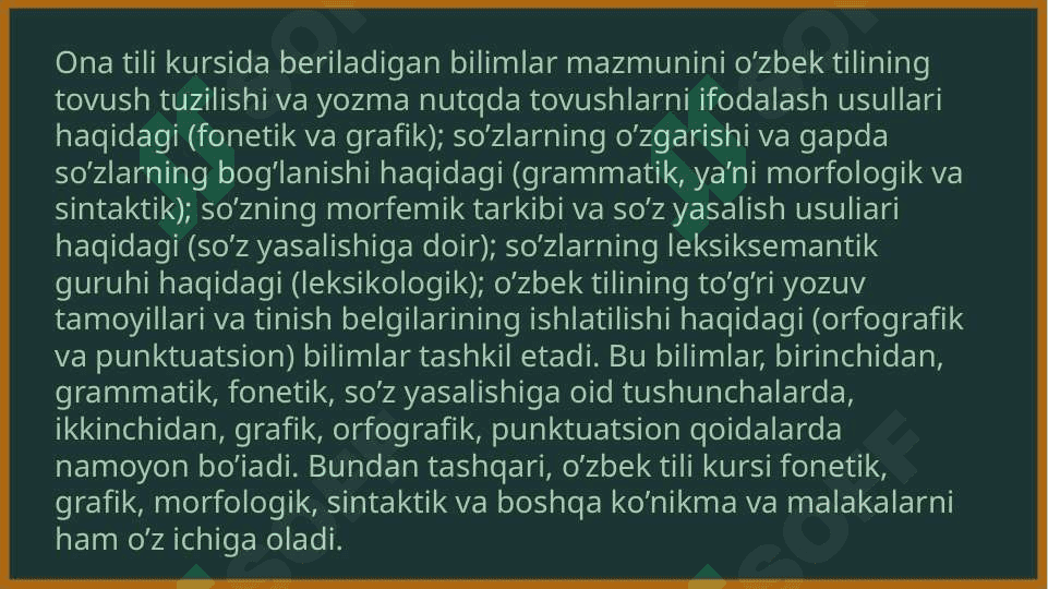 Boshlangʼich taʼlimda ona tilini oʼrganishning mazmuni va vazifalari. 3