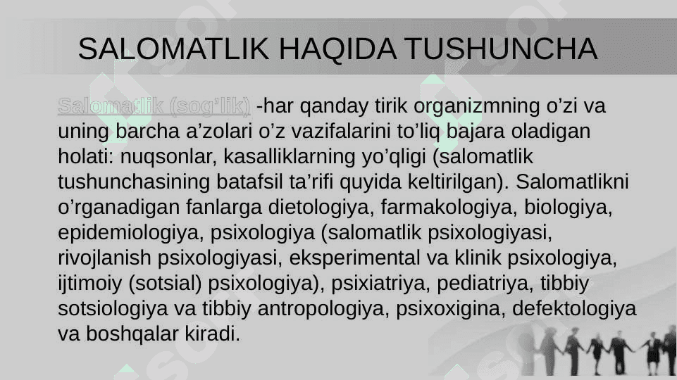 SALOMATLIK VA SOG'LOM TURMUSH TARZI 2