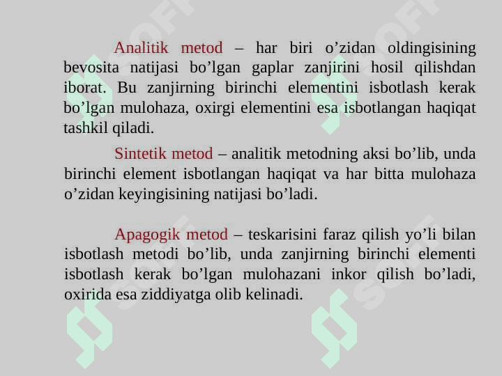 Bul algebrasi. Mulohaza tushunchasi. Mulohazalar ustida ikkilik mantiqiy amallar. 6