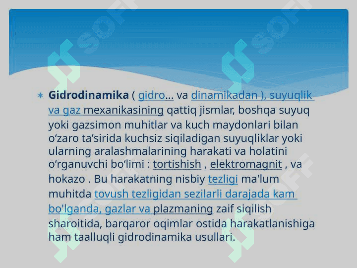 GIDRODINAMIKA HAQIDA. SUYUQLIKLARNING FIZIK XOSSALARI SUYUQLIKLARNING ZICHLIGI 2
