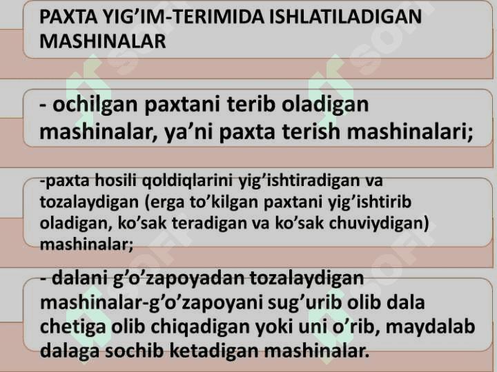 pasta hosilini terib olishda qo`llaniladigam zamonaviy mashinalar 3