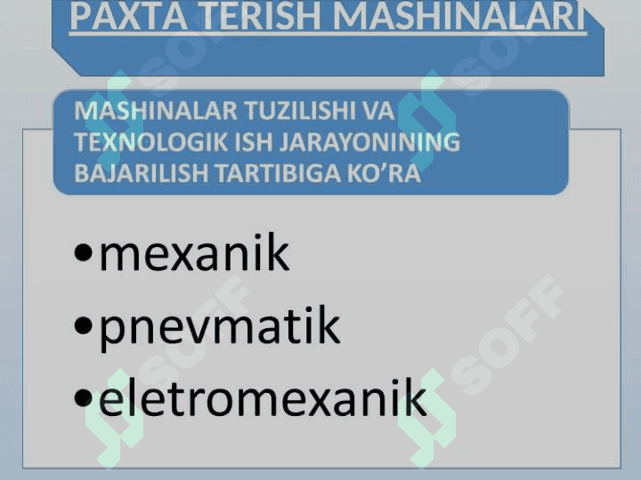 pasta hosilini terib olishda qo`llaniladigam zamonaviy mashinalar 4