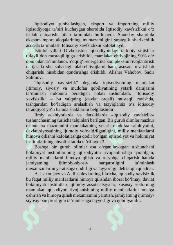 Iqtisodiy xavfsizlikni ta’minlashda davlatning asosiy vazifalari 6