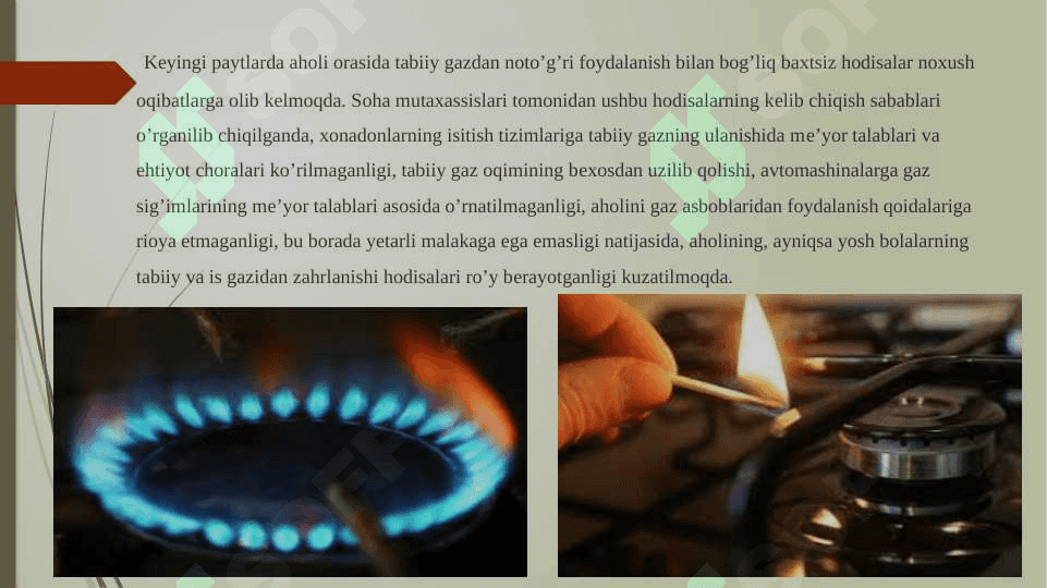 Tabiiy va is gazlari bilan bog‘liq sodir bolishi mumkin bo‘lgan zaharlanish holatlarining oldini olish 2