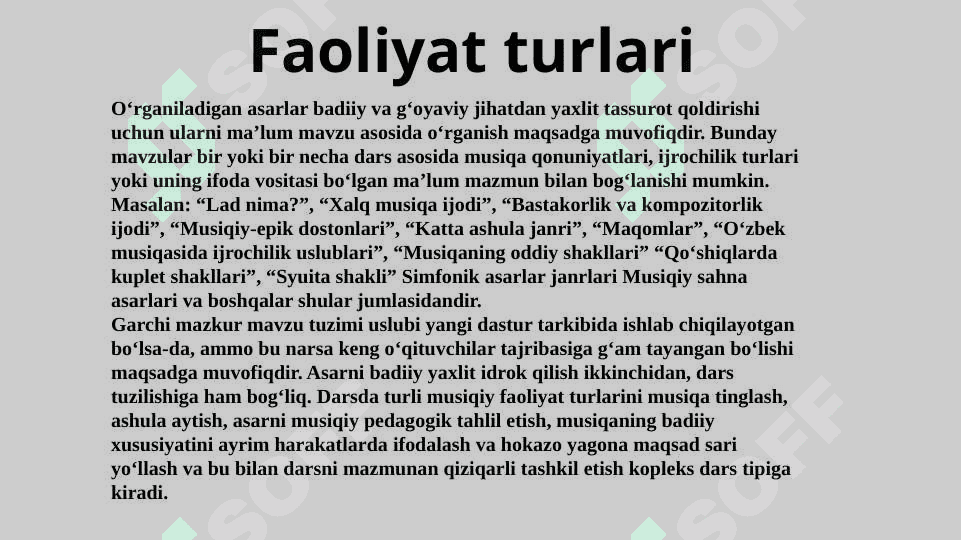 Musiqiy faoliyat turlari 4