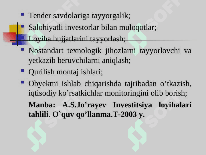 Investitsiya lоyihalarni tayyorlash 5