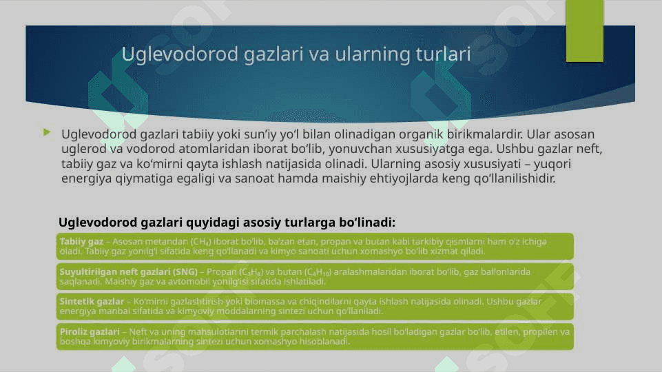 Uglevodorod gazlaridan olinadigan mahsulotlar 3