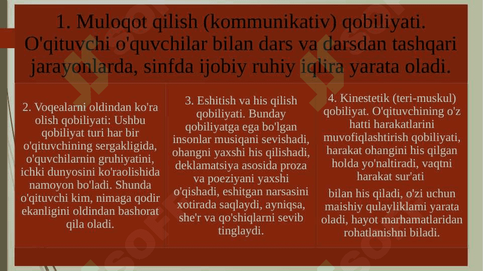 Pedagogik qobiliyat – pedagogik mahoratning asosi sifatida 4