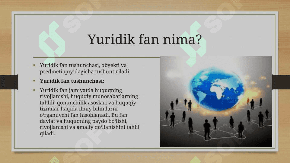 Yuridik fan tushunchasi ,obyekti va predmeti. Yuridik fan tushunchasi predmeti.Huquqiy ko’nikmalar va metodologiya moduli predmeti, vazifalari va o’zlashtirish metodlari 3