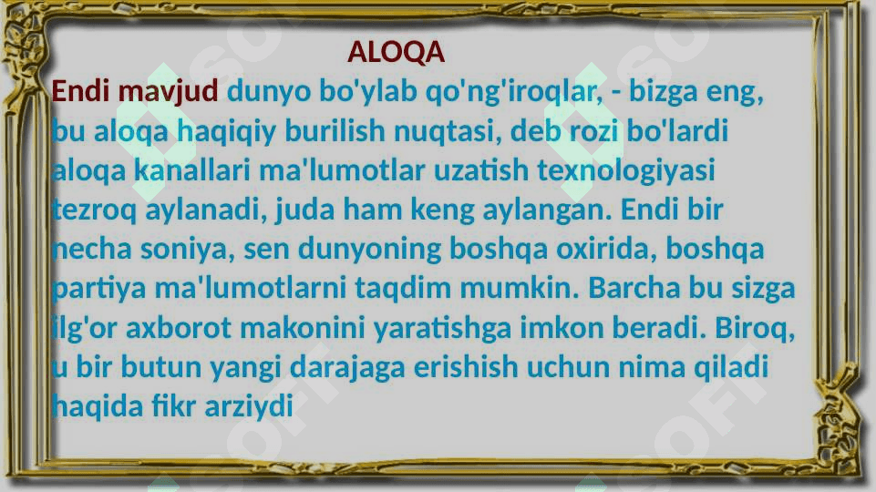 İNTERNETDAGİ AXBOROT MAYDONİ HAQİDA TUSHİNCHA BERİNG. ELEKTRON POCHTA TRENİNGİ 8