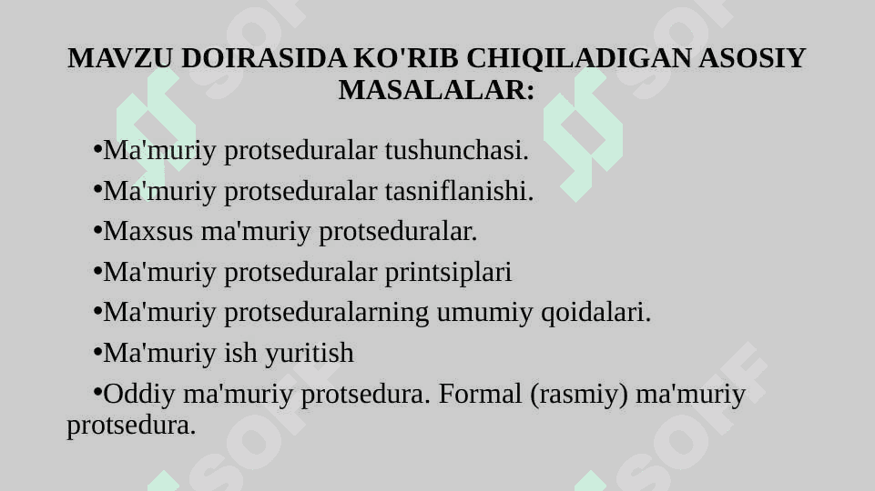MA'MURIY PROTSEDURALAR 2