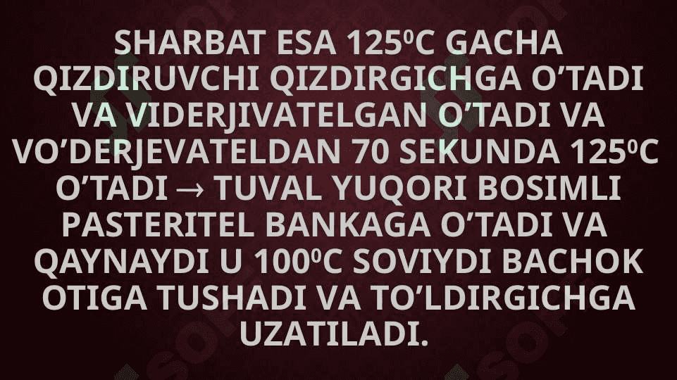 Sharbat ishlab chiqarishda xomashyo sifatiga ta’sir ko’rsatuvchi omillar 4