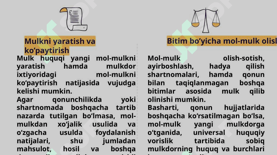 Mulk huquqining vujudga kelish asoslari 3