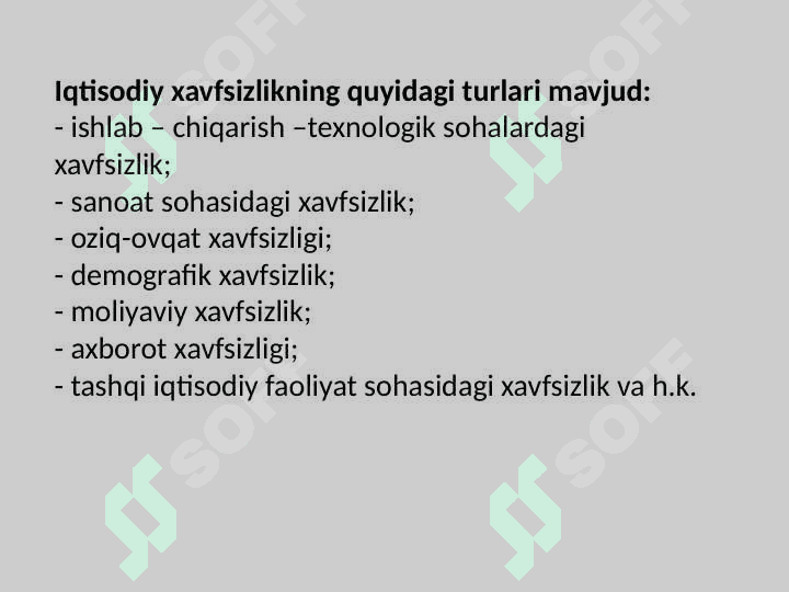 Jahon iqtisodiyotini globallashuvi sharoitida iqtisodiy havfsizlik va milliy iqtisodiyot raqobatbardoshligini ta’minlash muammolari 7