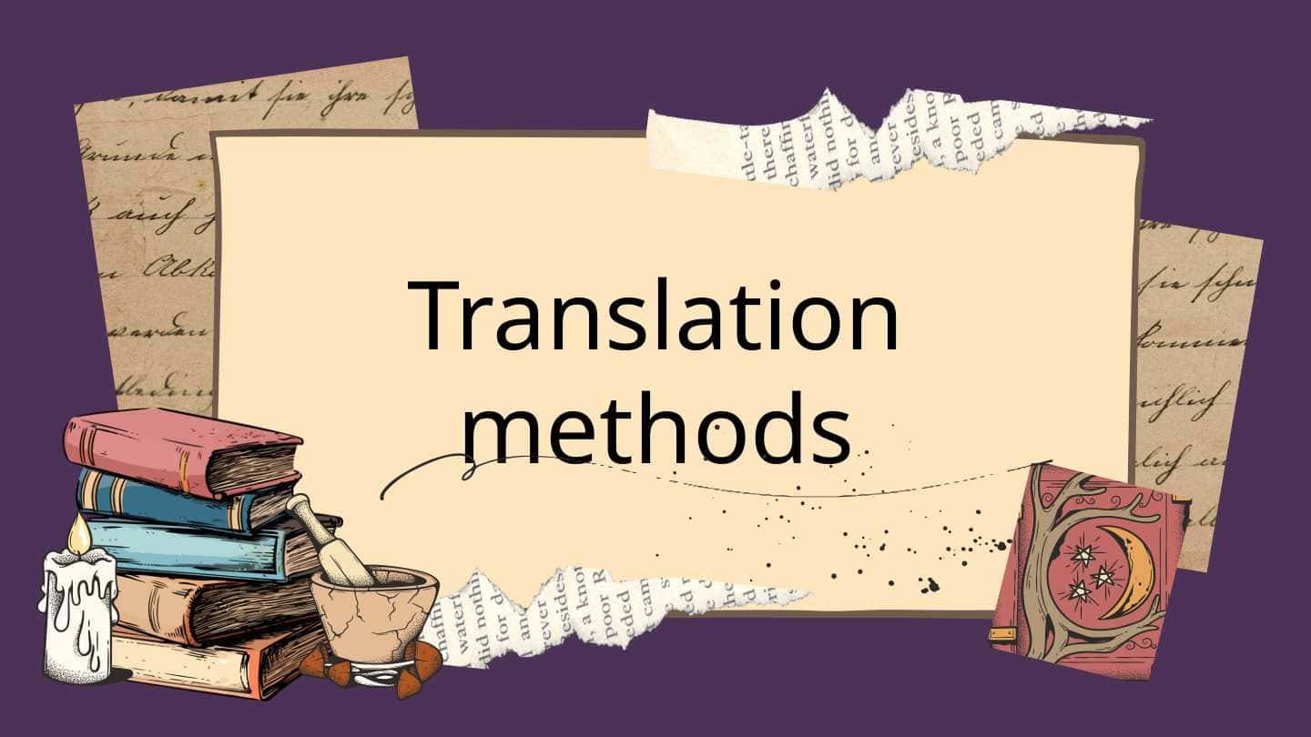 Translation methods