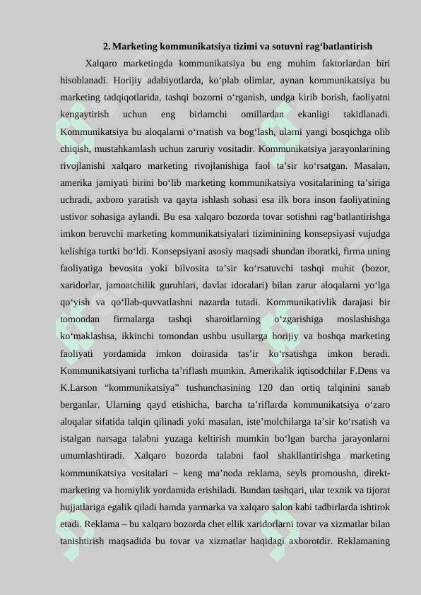 Xalqaro marketingda sotuvni ragʼbatlantirish usullari 4