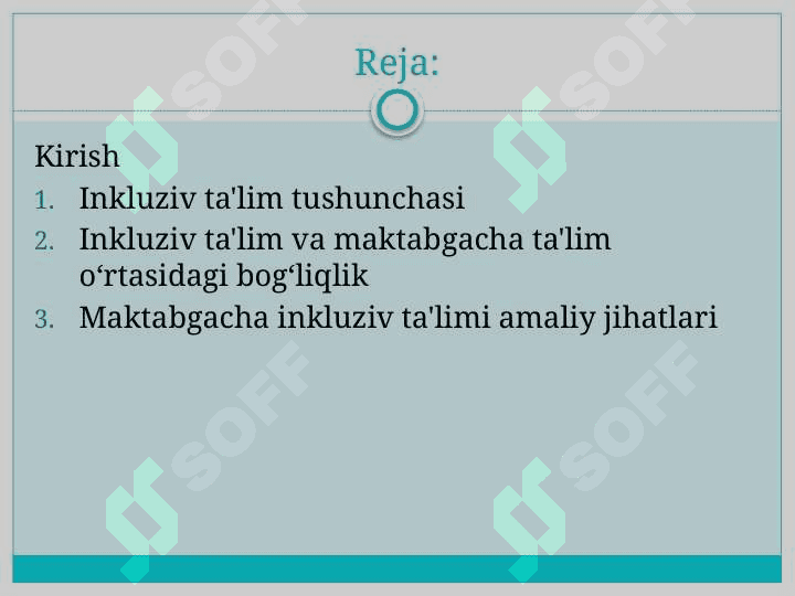 Maktabgacha inkluziv ta'limi fan sifatida  pptx 2
