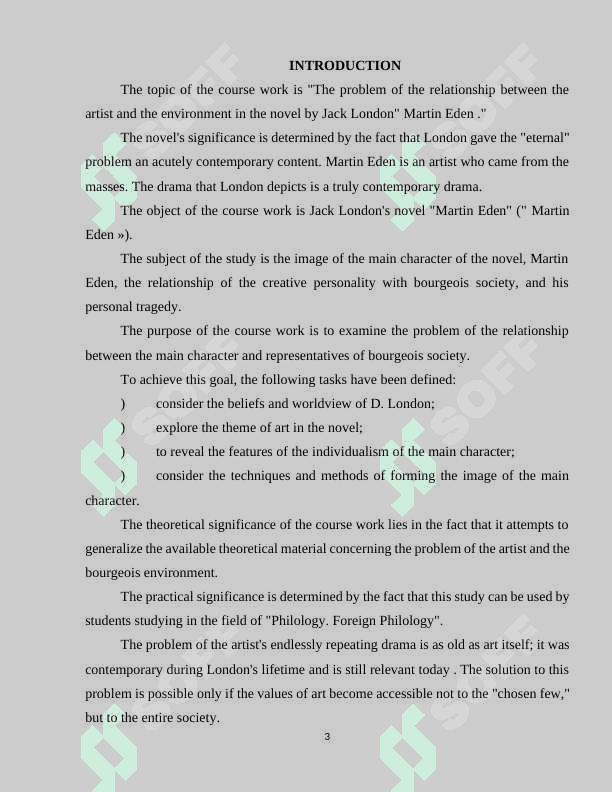 Social, ethic and esthetic problems in novels by Jack London 3