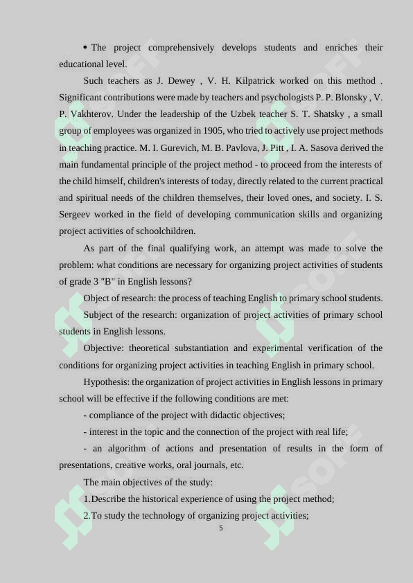 Project-based learning for young learners in English language classes 5