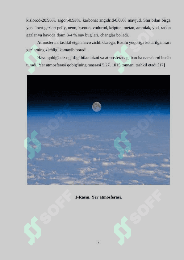 “Atmosfera havosi uning resurslaridan foydalanish va ularni muhofaza qilish” 5