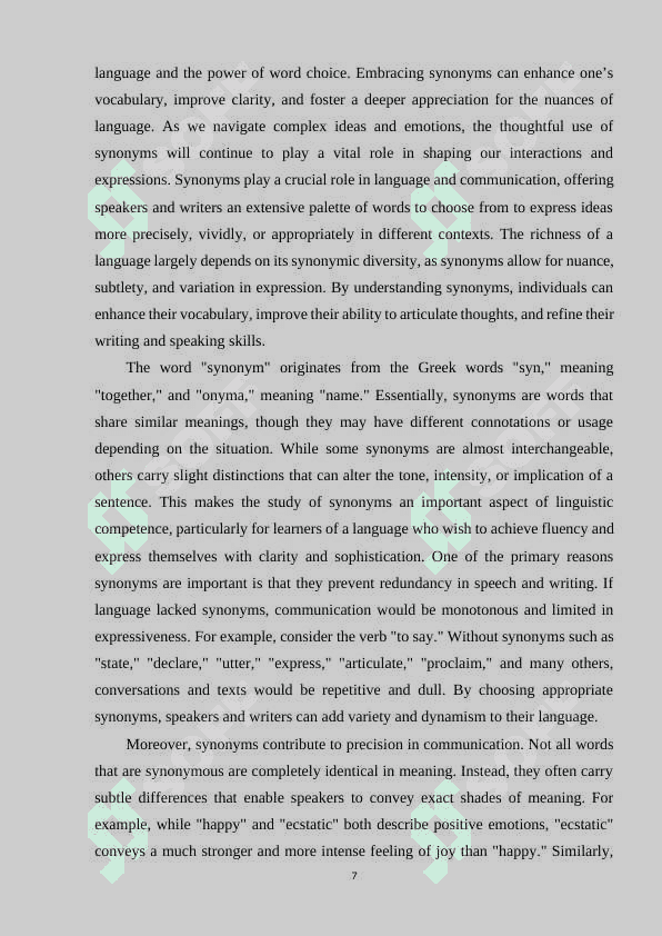 SINONYM,ANTONYM AND OMONYMS 7