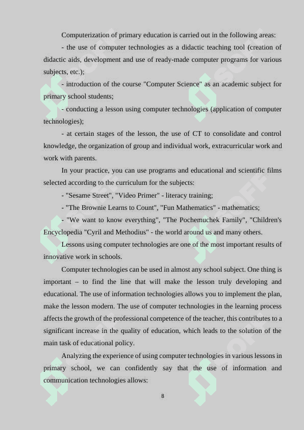 Integrating computer  technologies into  language assessment for young learners in Uzbekistan 8