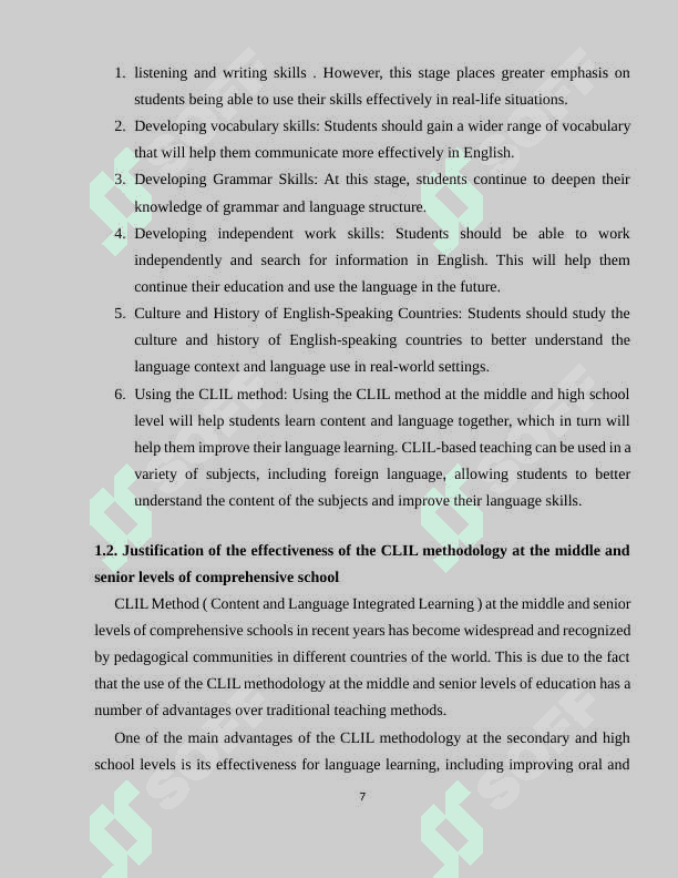 Content and language integrated learning (CLIL) for young learners in English language instruction 7