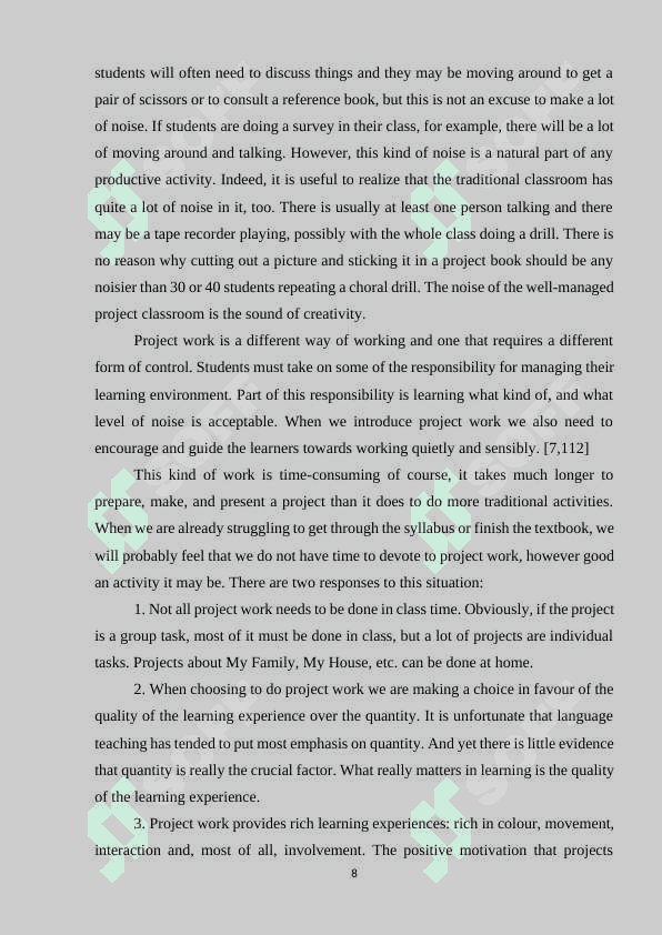 Teaching English to young learners through project work 8